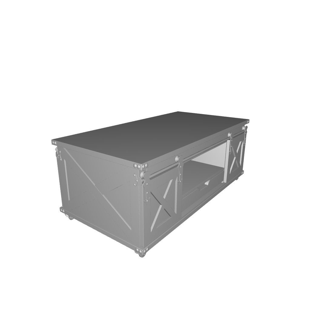 Coffee Trunk DesignerTable Wood 3D model_4