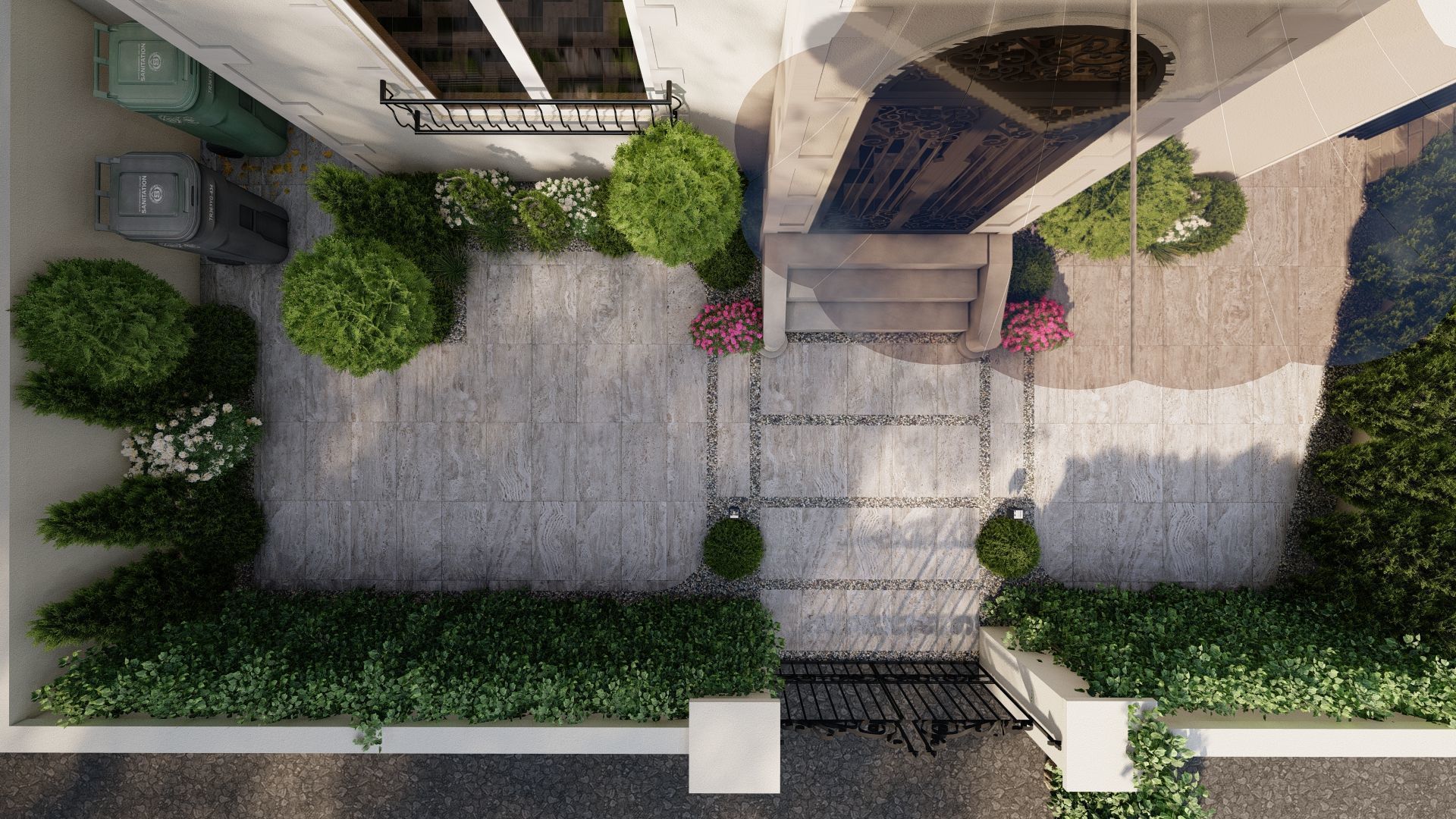 3D Exterior Scene 3D model design garden and landscape 3D 3D model_10