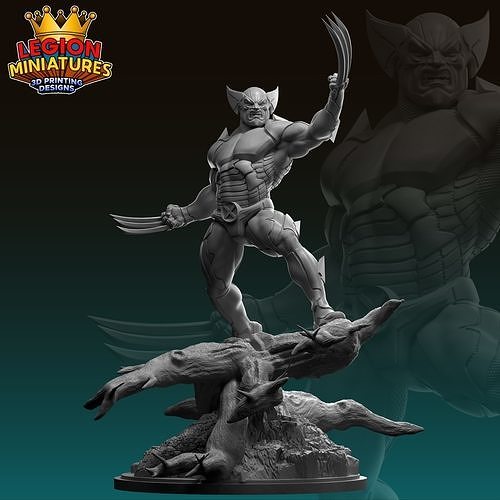 Marvel crisis protocol Wolverine Armor presupported included 3D print model