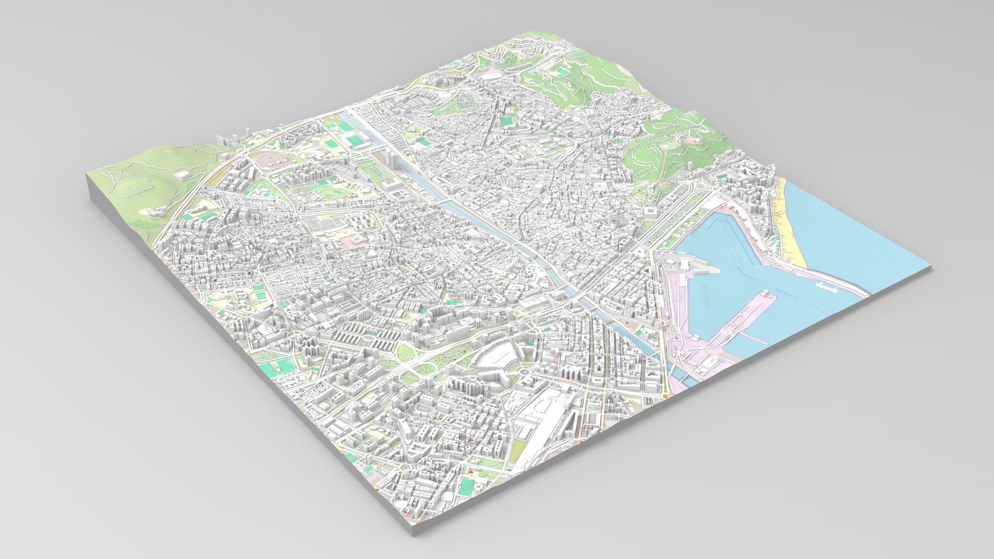 Cityscape Malaga Spain 3D model_13