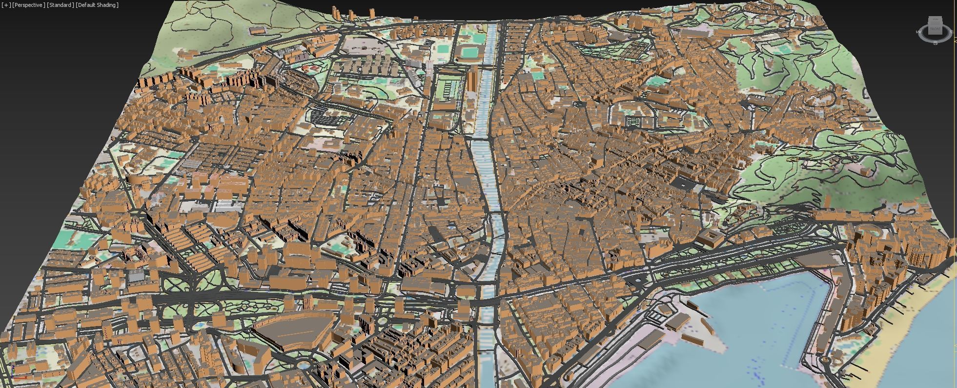 Cityscape Malaga Spain 3D model_11