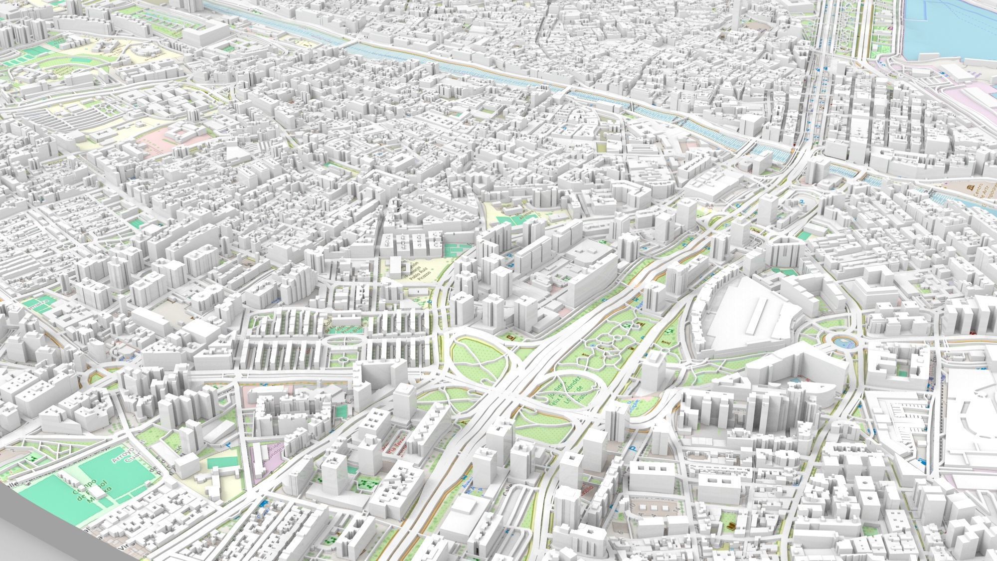 Cityscape Malaga Spain 3D model_6