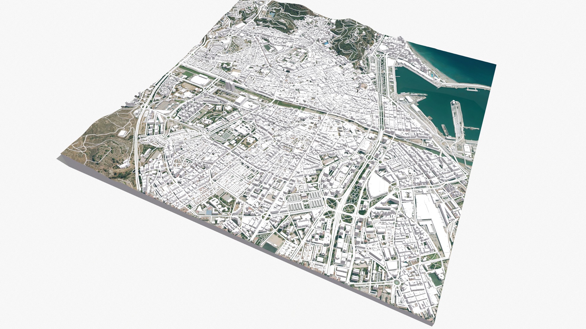Cityscape Malaga Spain 3D model_12