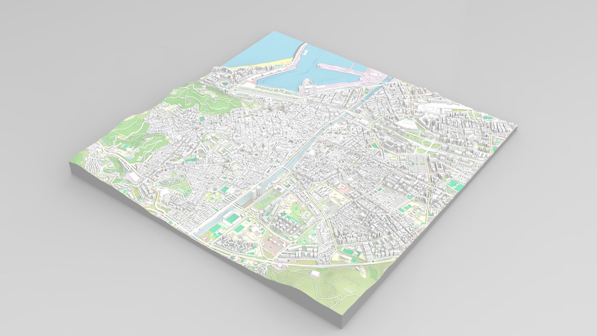 Cityscape Malaga Spain 3D model_14