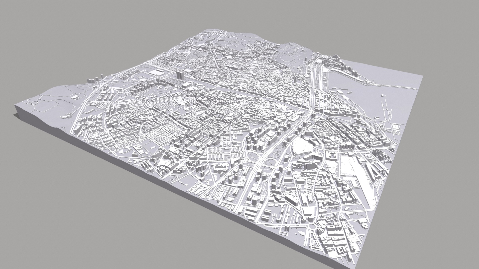 Cityscape Malaga Spain 3D model_10