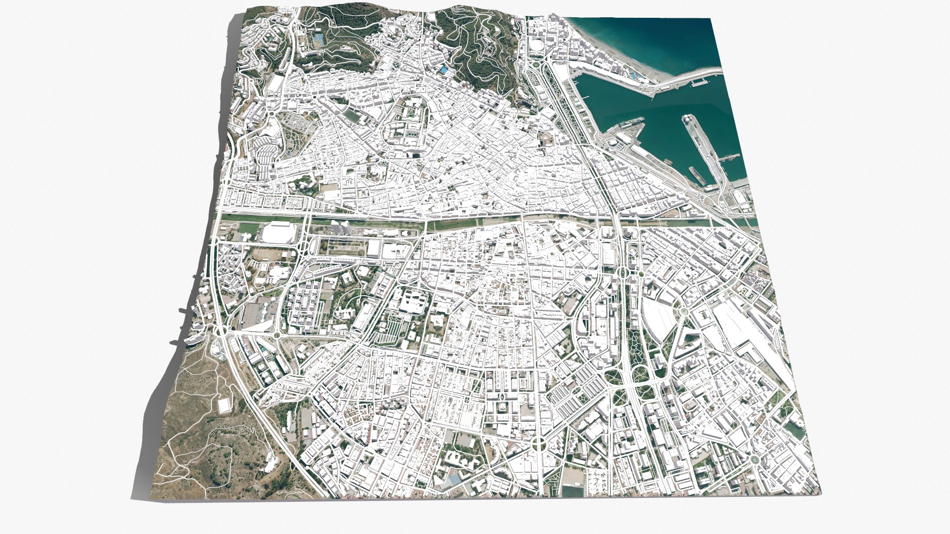 Cityscape Malaga Spain 3D model_5