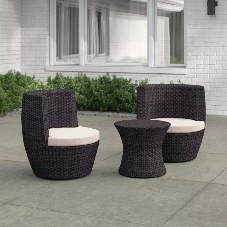 Chan Round Long Bistro Set 3D model_0