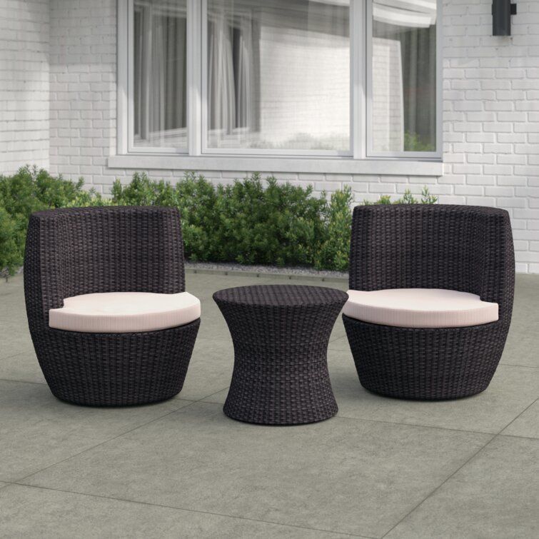 Chan Round Long Bistro Set 3D model_2