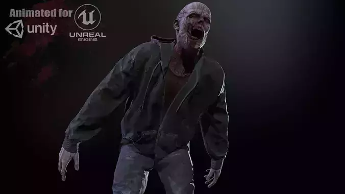 ZombieCity01 Low-poly 3D model