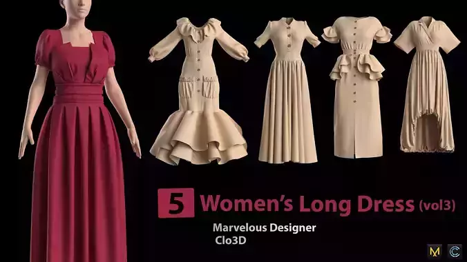 5 Womens Long Dress-vol3