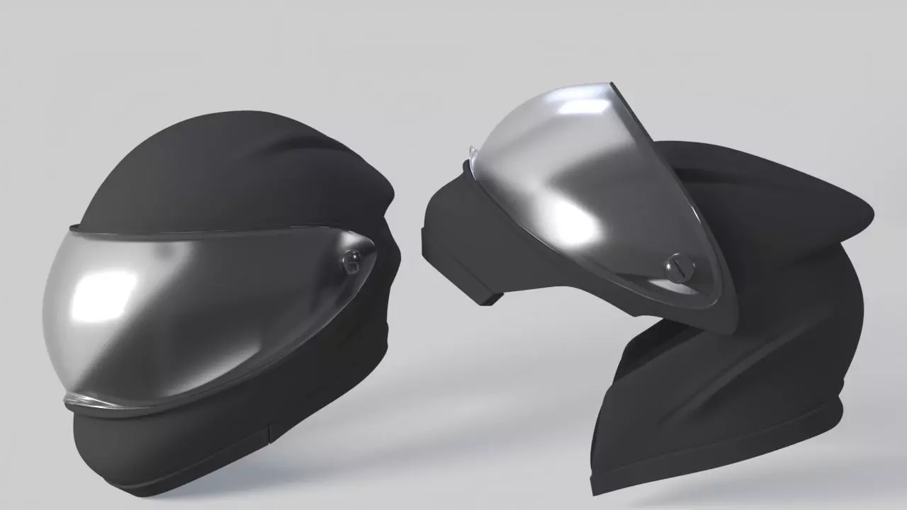 Motorcycle Helmet with Base 3D Model Perfect for Desk or Display 3D print model