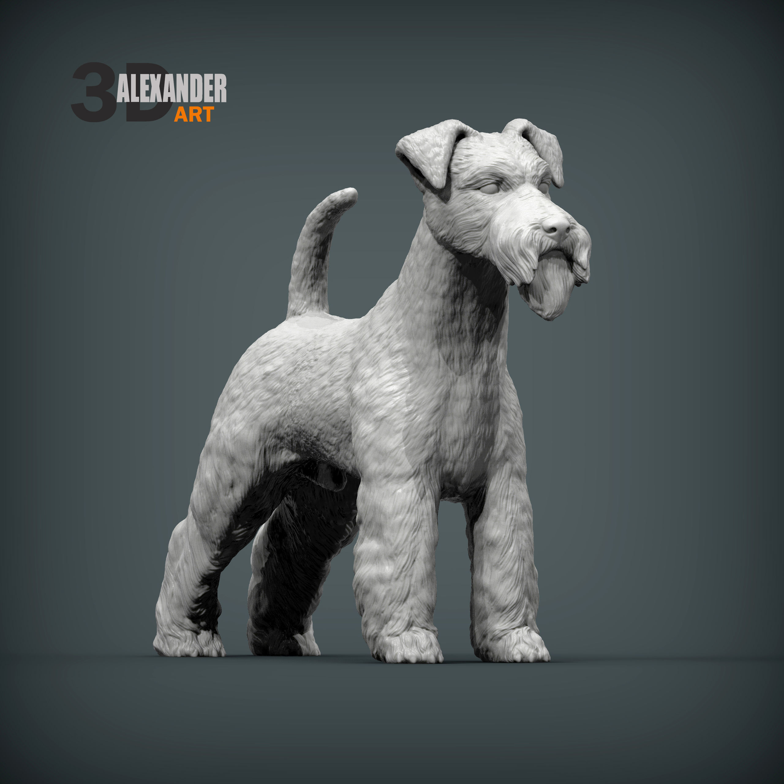 Fox Terrier 3D print model_1