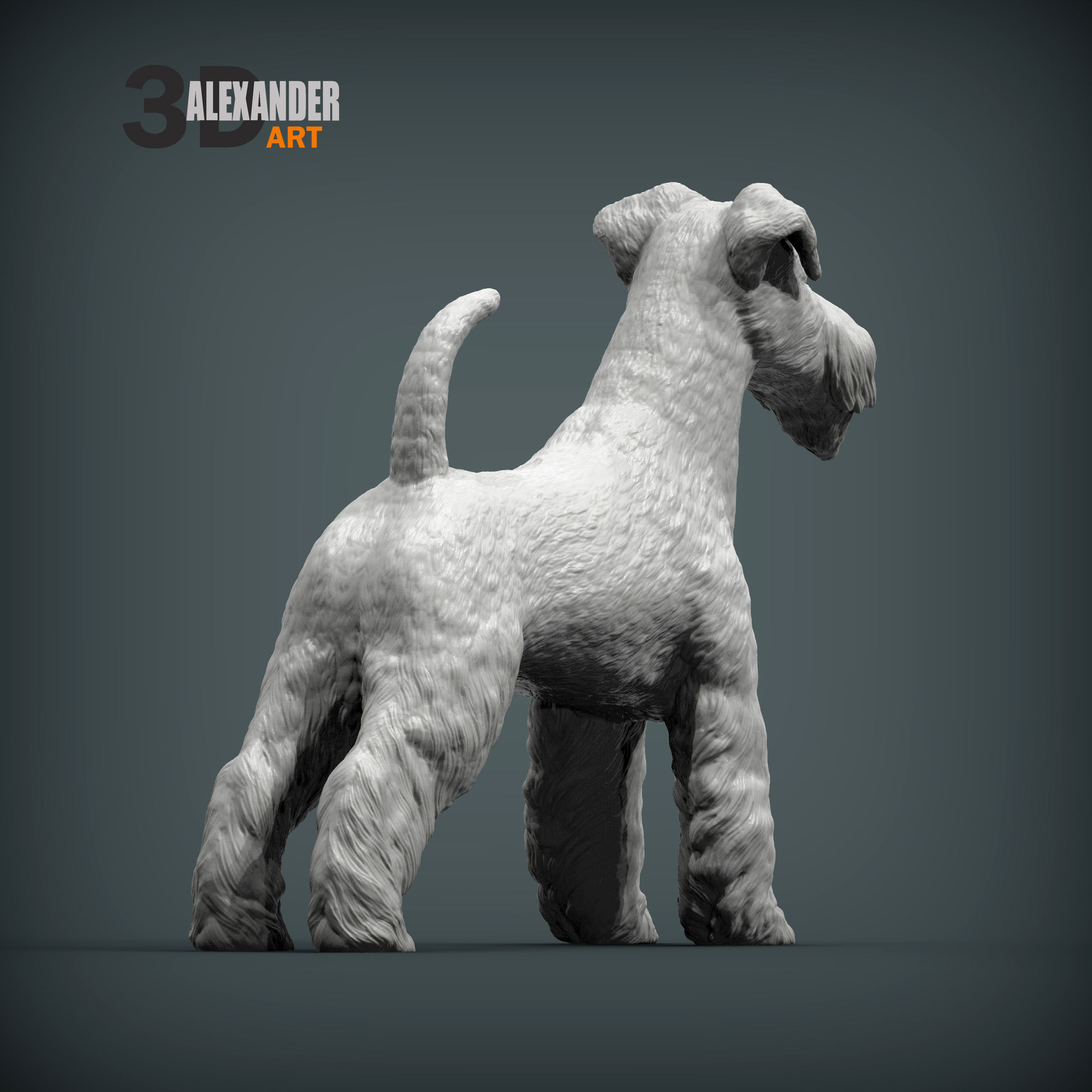 Fox Terrier 3D print model_4