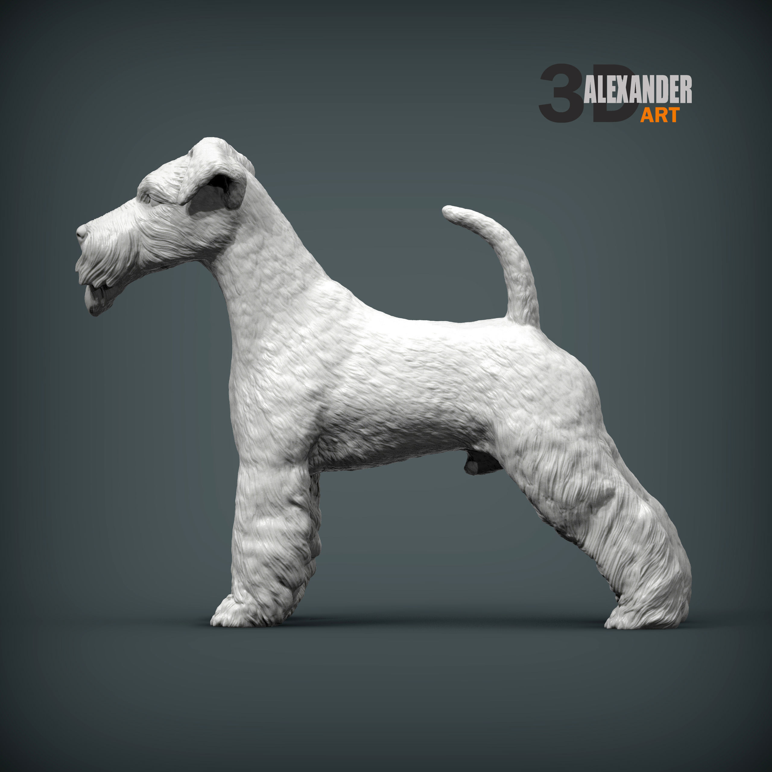 Fox Terrier 3D print model_2