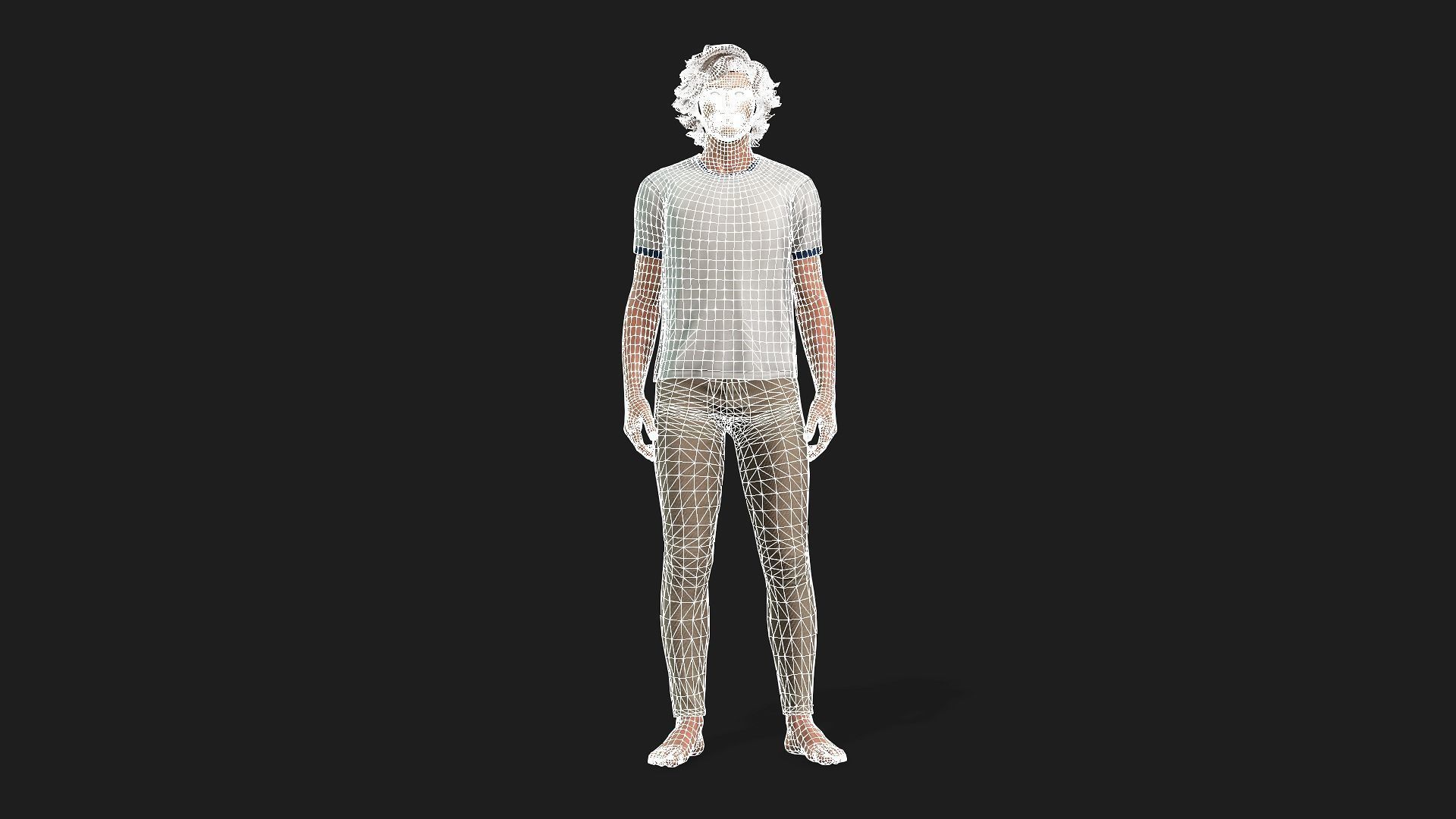 Rigged Male Model for Animation 3D model_16