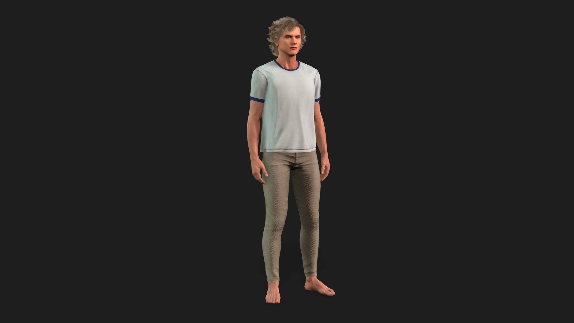 Rigged Male Model for Animation 3D model_8
