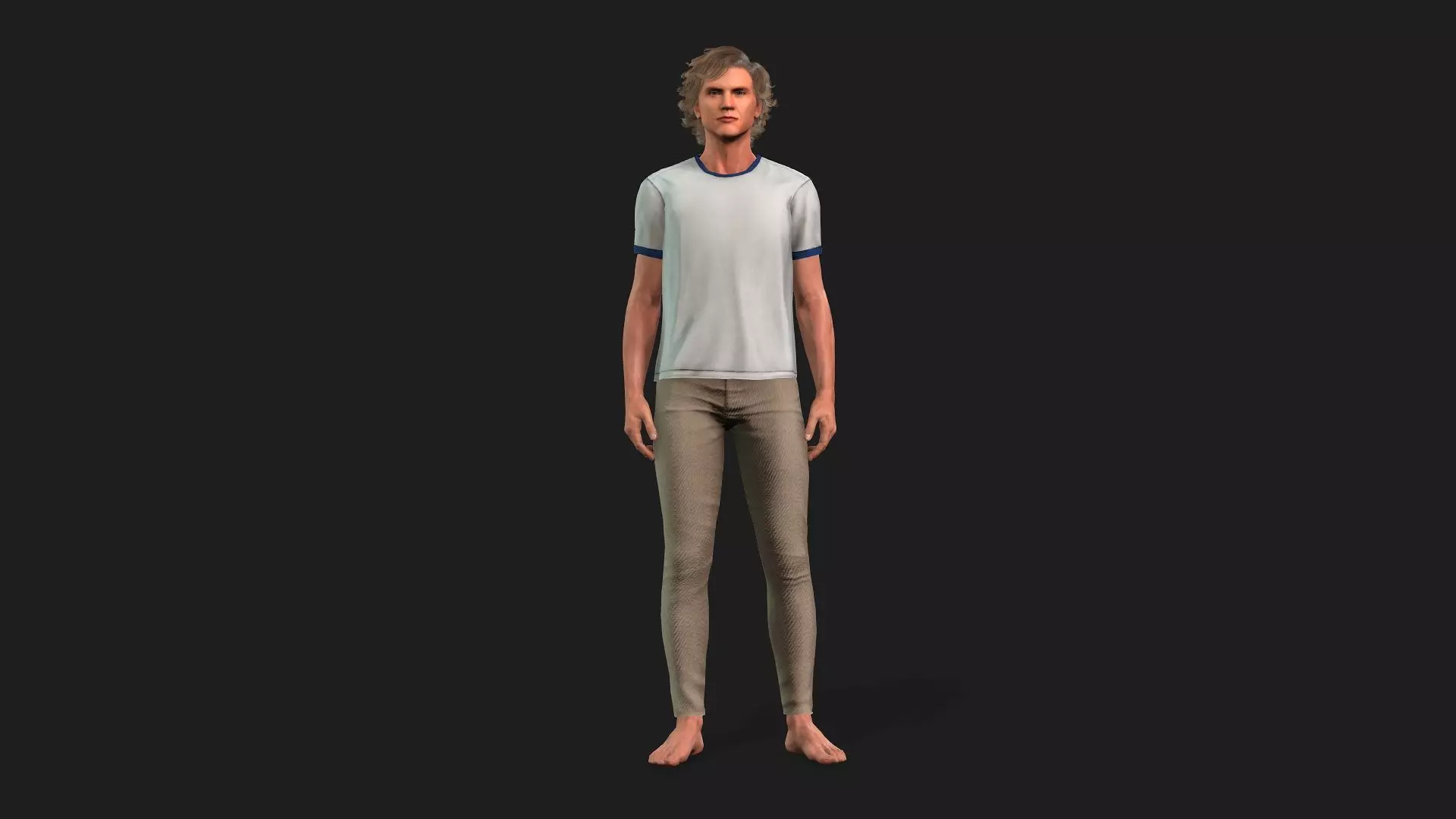 Rigged Male Model for Animation 3D model_0