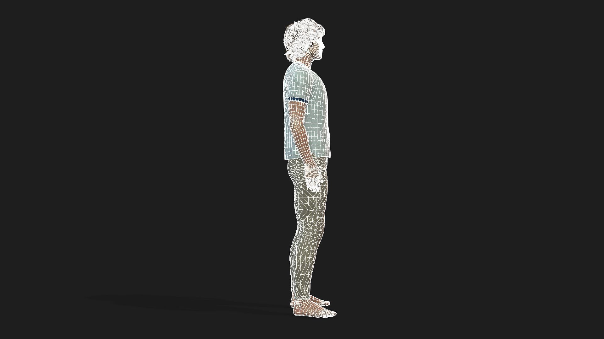 Rigged Male Model for Animation 3D model_17
