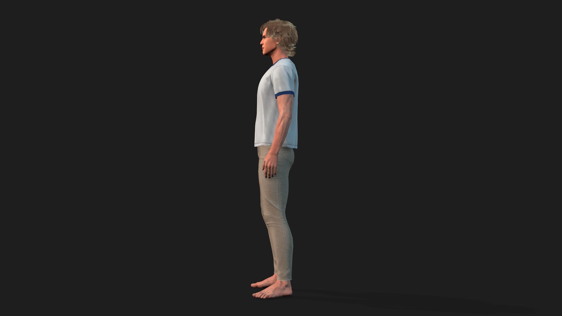 Rigged Male Model for Animation 3D model_3