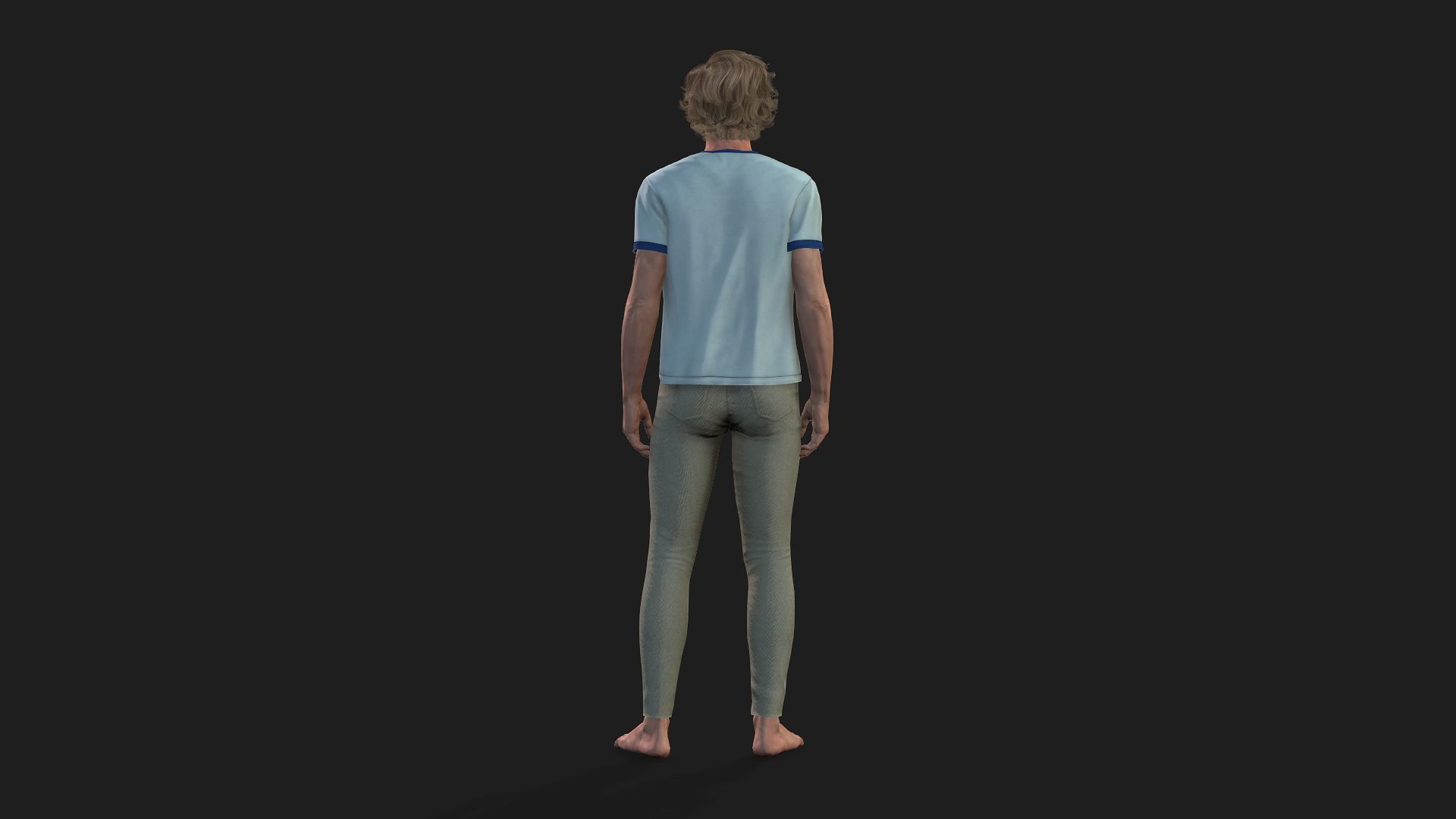 Rigged Male Model for Animation 3D model_4