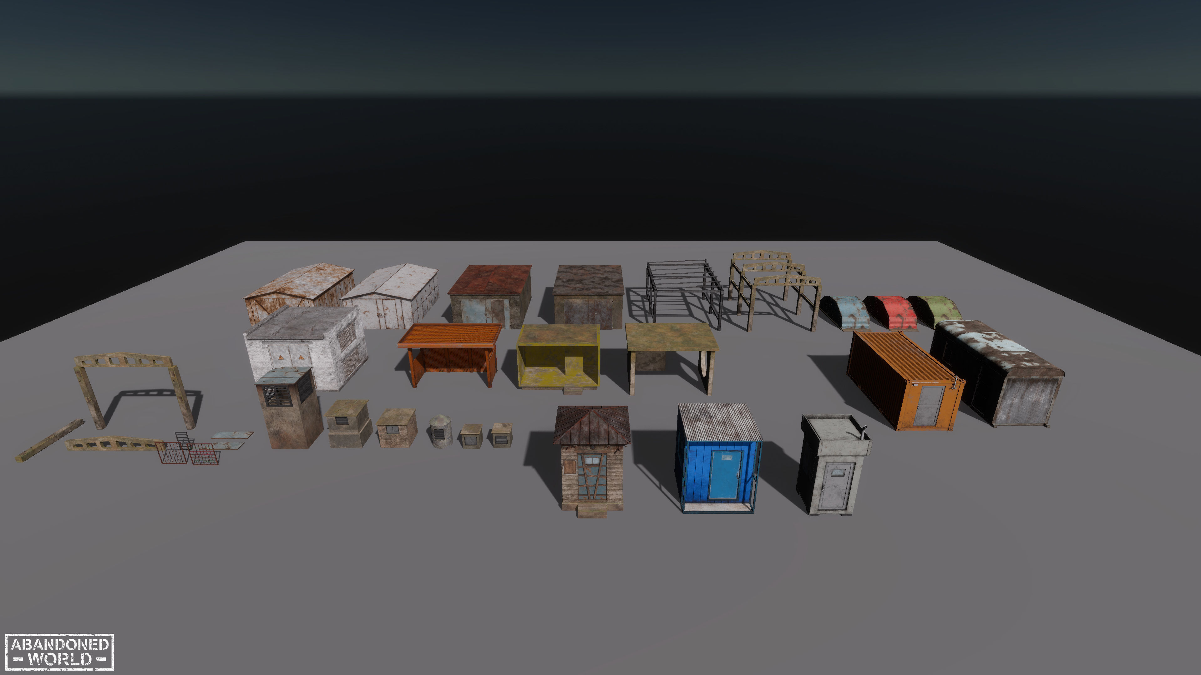 Old Small Buildings 3D Model Collection_6