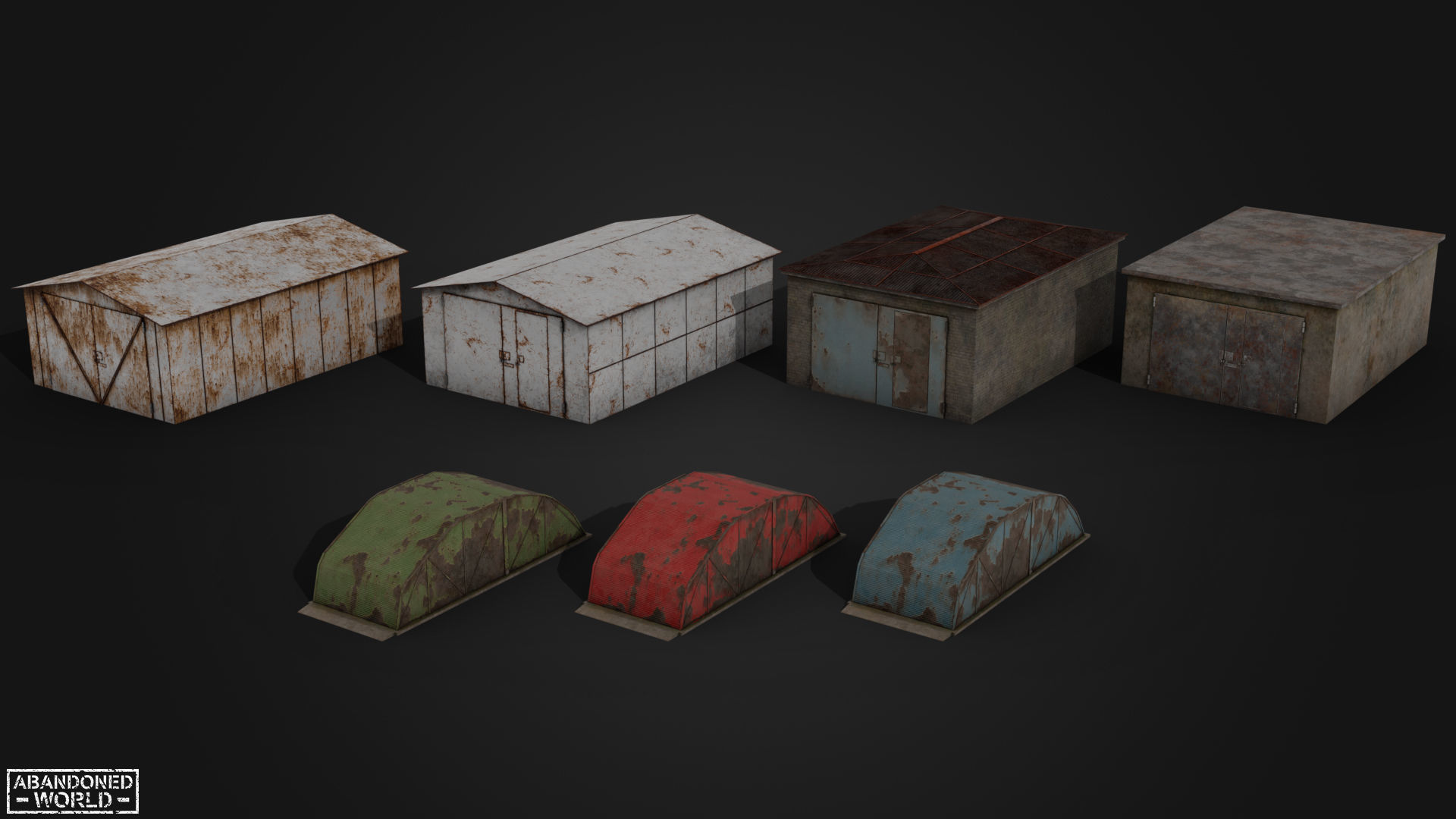 Old Small Buildings 3D Model Collection_7