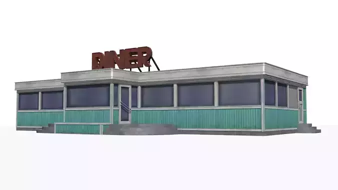 old dining  Low-poly 3D model