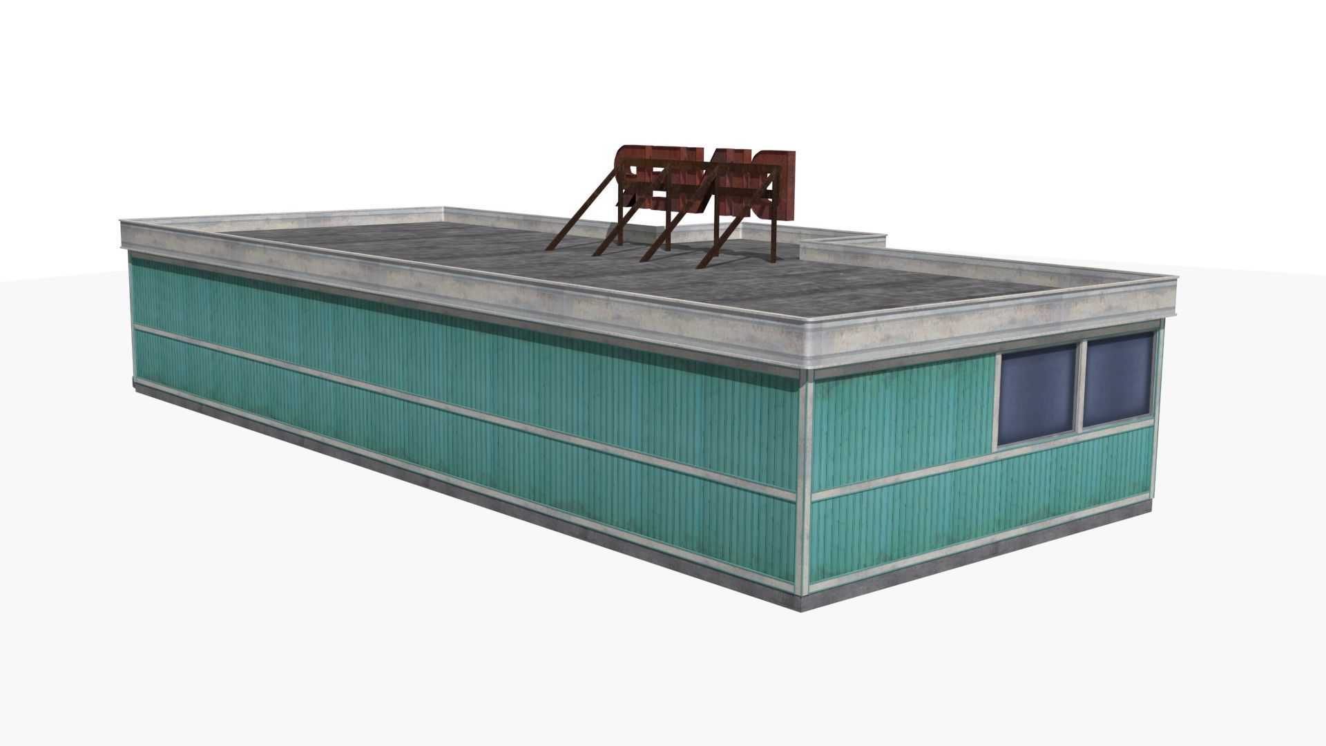 old dining  Low-poly 3D model_6