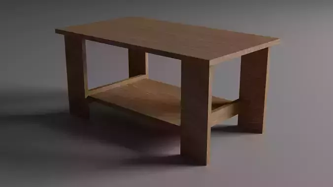 Low-poly Wooden Coffee Table PBR