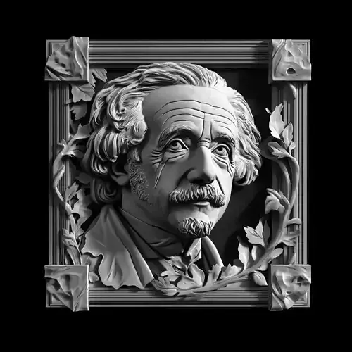 Albert Einstein Bas Relief 
