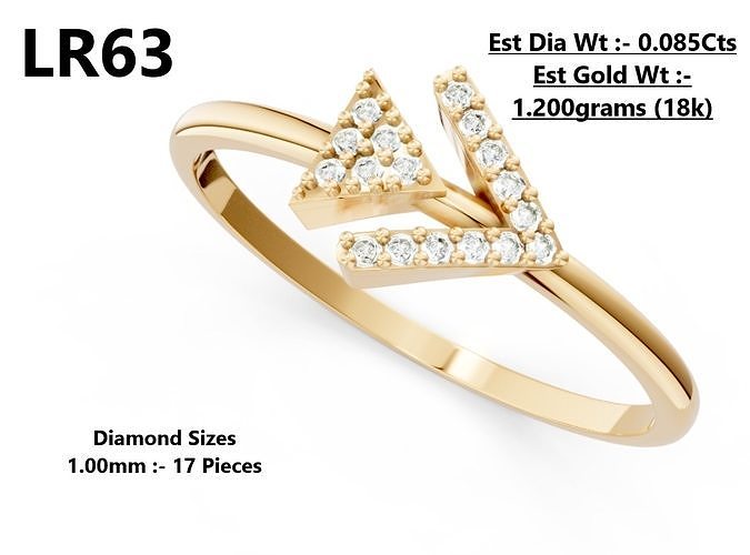 Lightweight Diamond Ring 3D print model