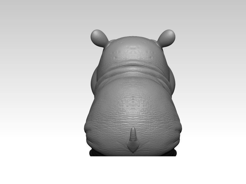 Kawaii Baby Hippo 3D print model_3