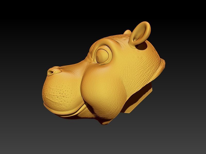 Kawaii Baby Hippo 3D print model_7