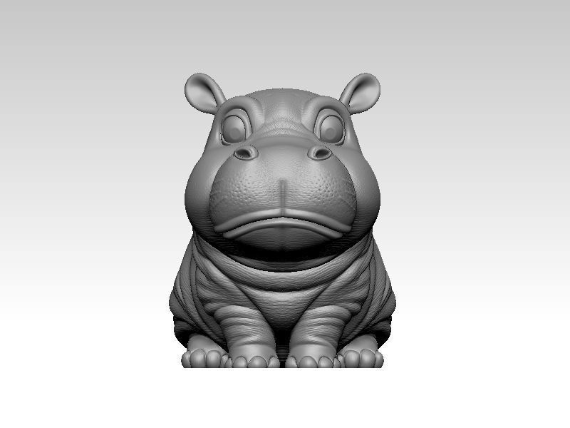 Kawaii Baby Hippo 3D print model_1