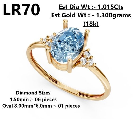 Lightweight Diamond Ring 3D print model