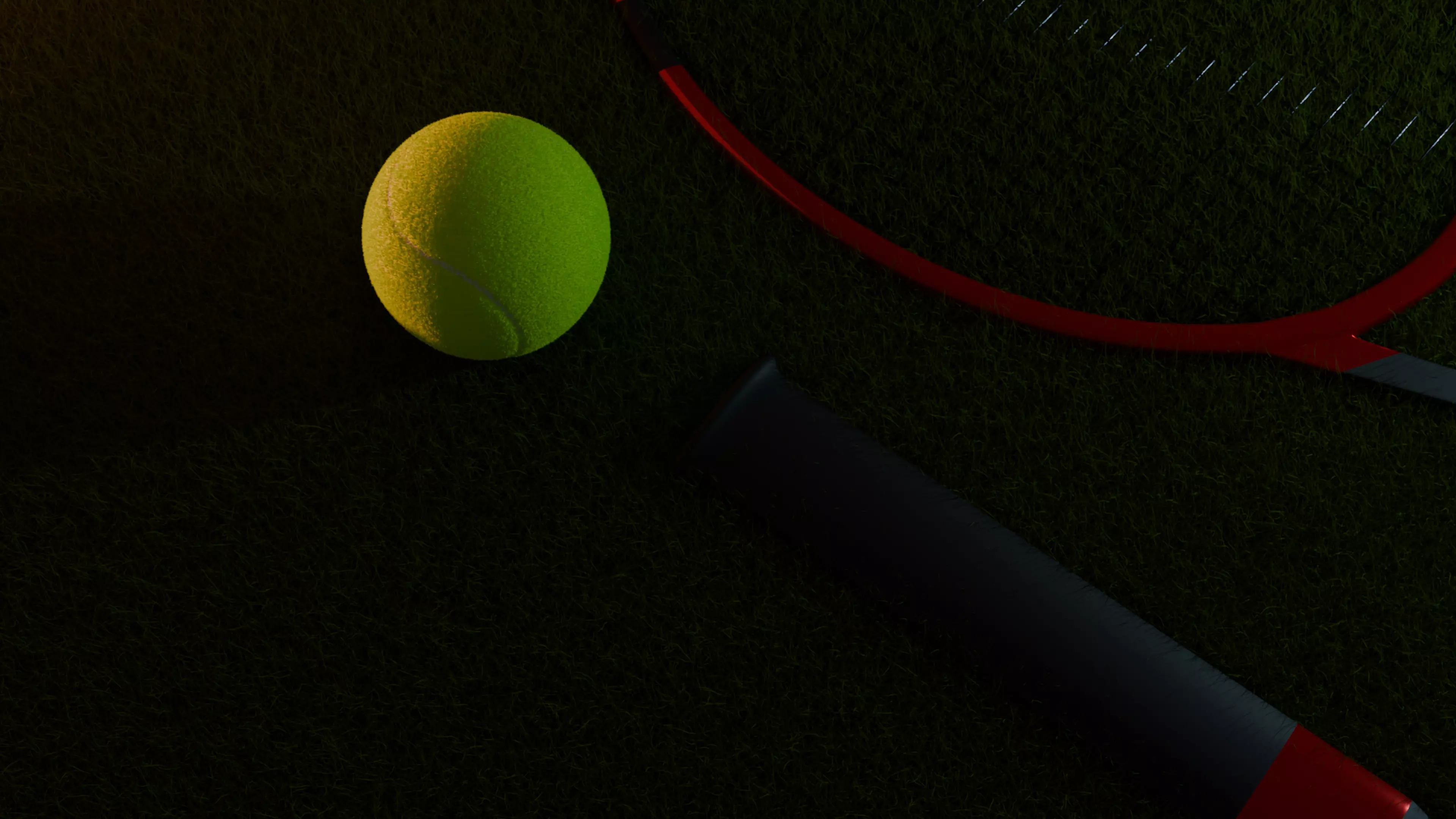 tennis racket 3D model_0