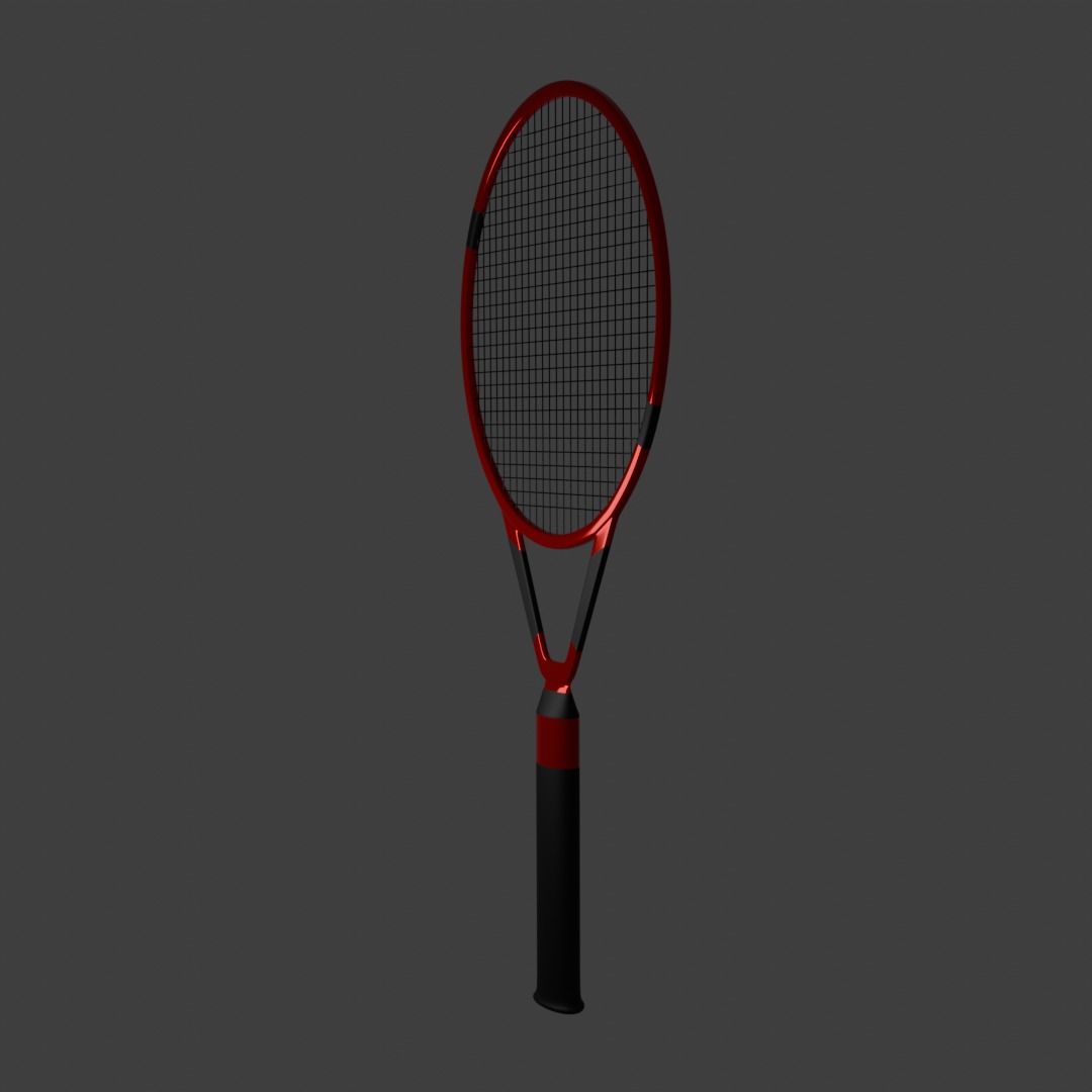 tennis racket 3D model_2