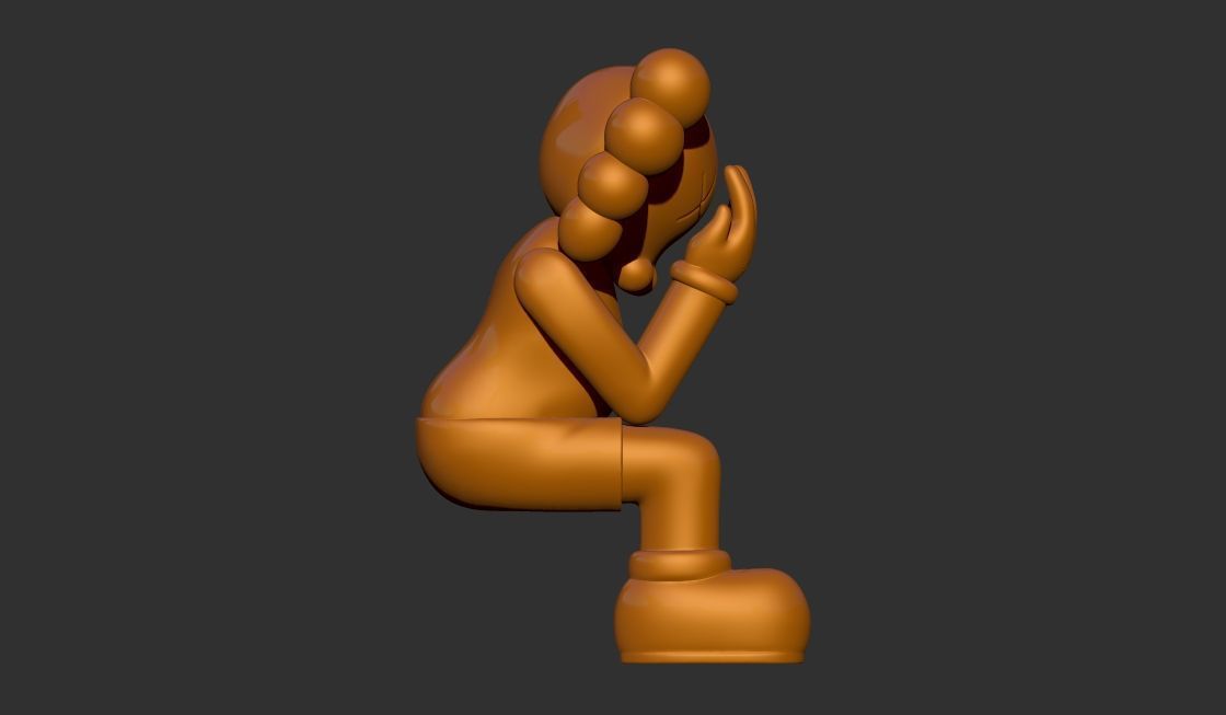 KAWS Companion Passing Through 3D Printable model 3D print model_2