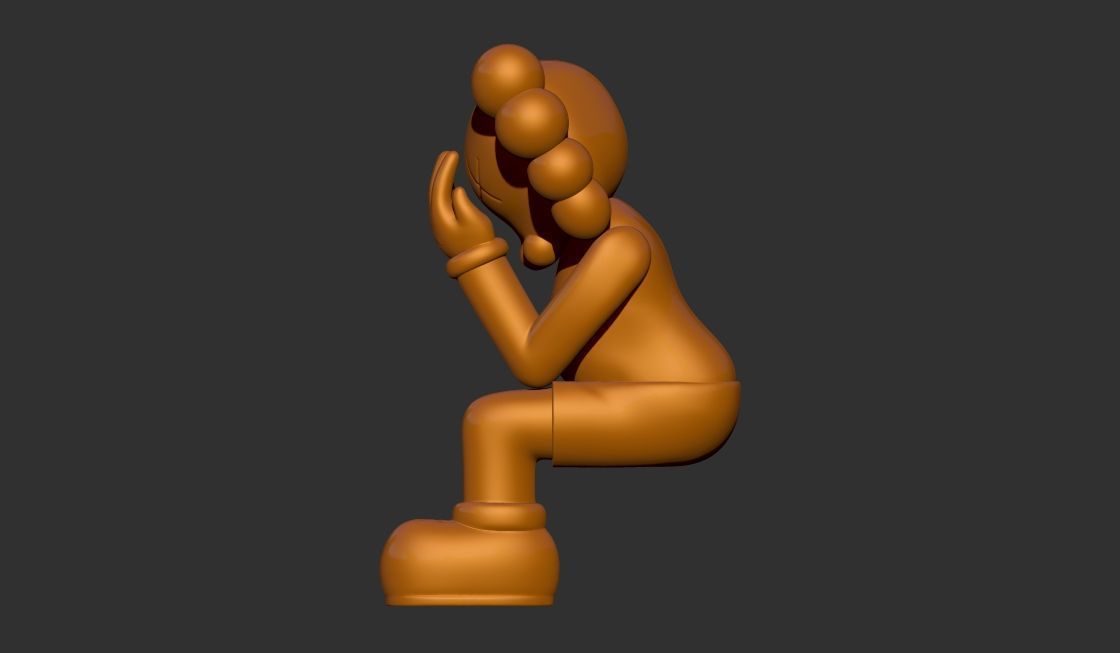 KAWS Companion Passing Through 3D Printable model 3D print model_4