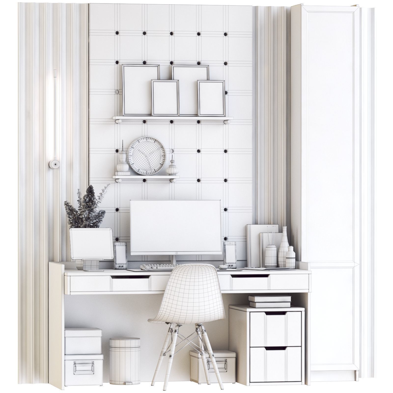 Furniture composition 20 3D model_2