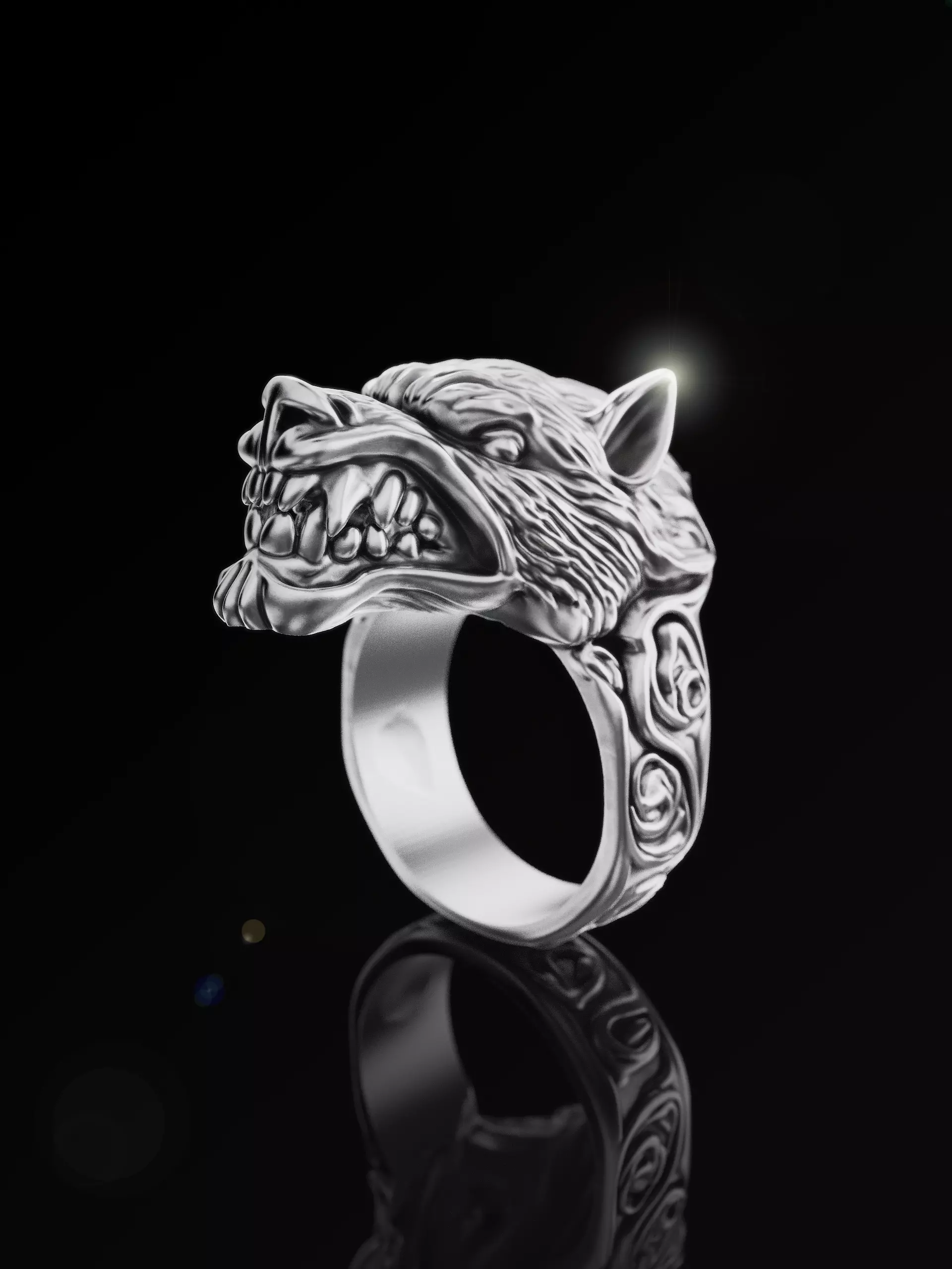 ring Wolf 3D print model