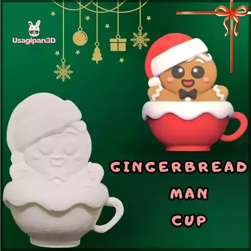 Gingerbread Man Cup 3D print model Gingerbread Man Cup 3D print model