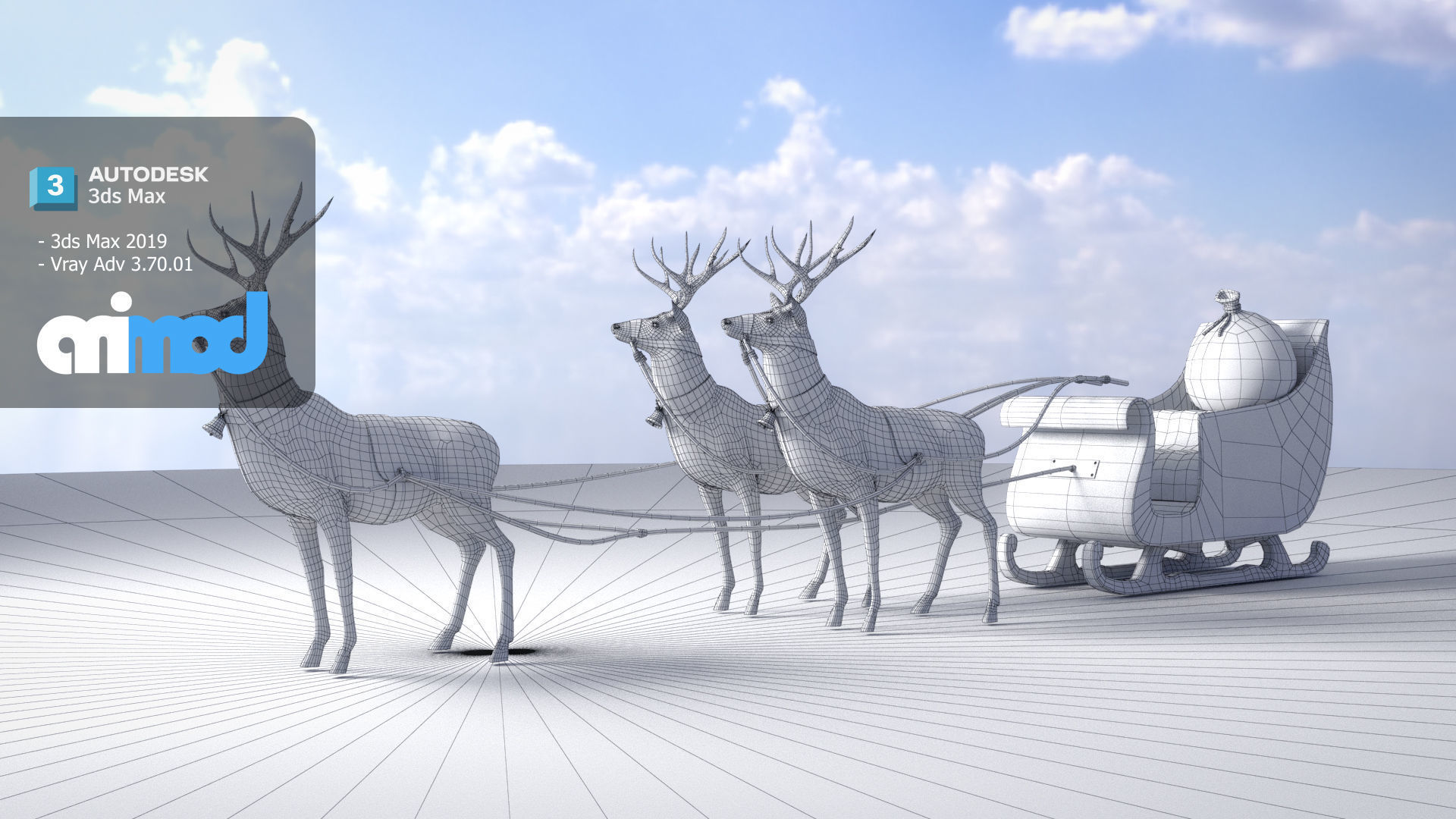 Sleigh 3D model_7