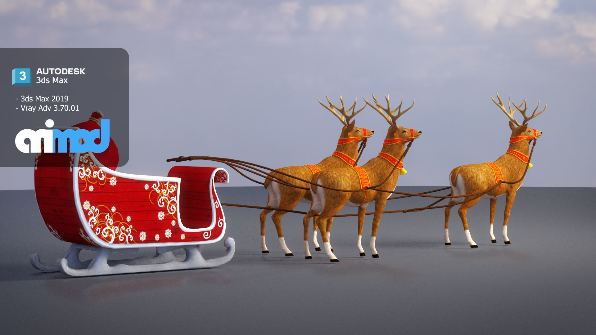 Sleigh 3D model_3