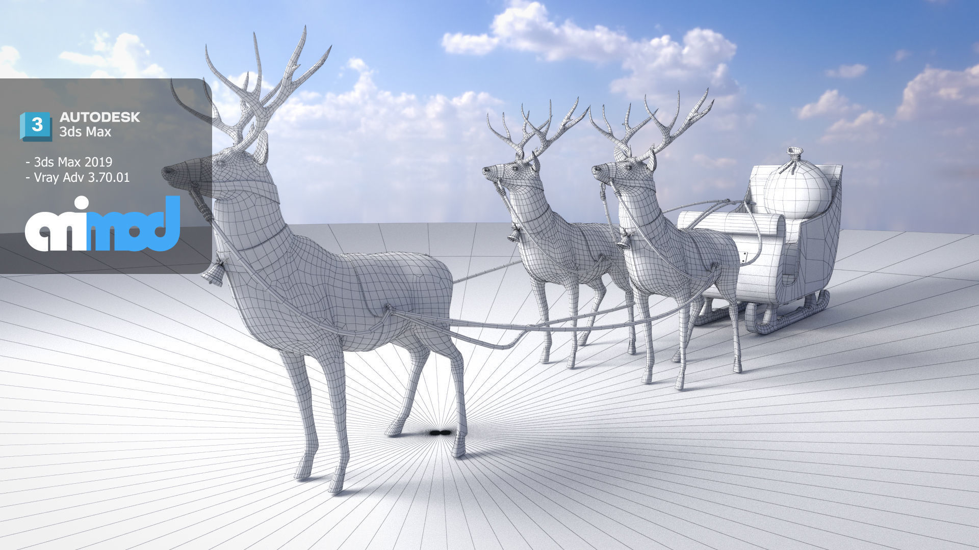 Sleigh 3D model_5