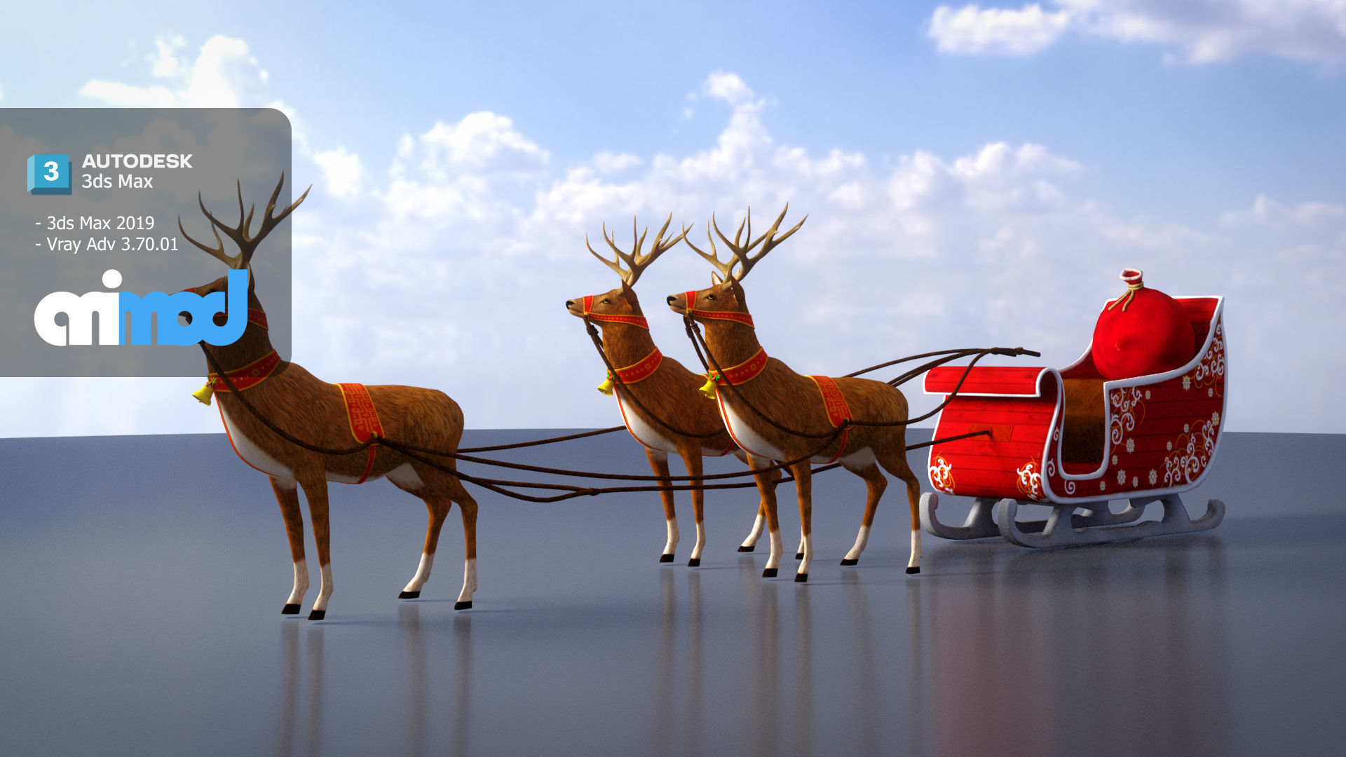 Sleigh 3D model_2