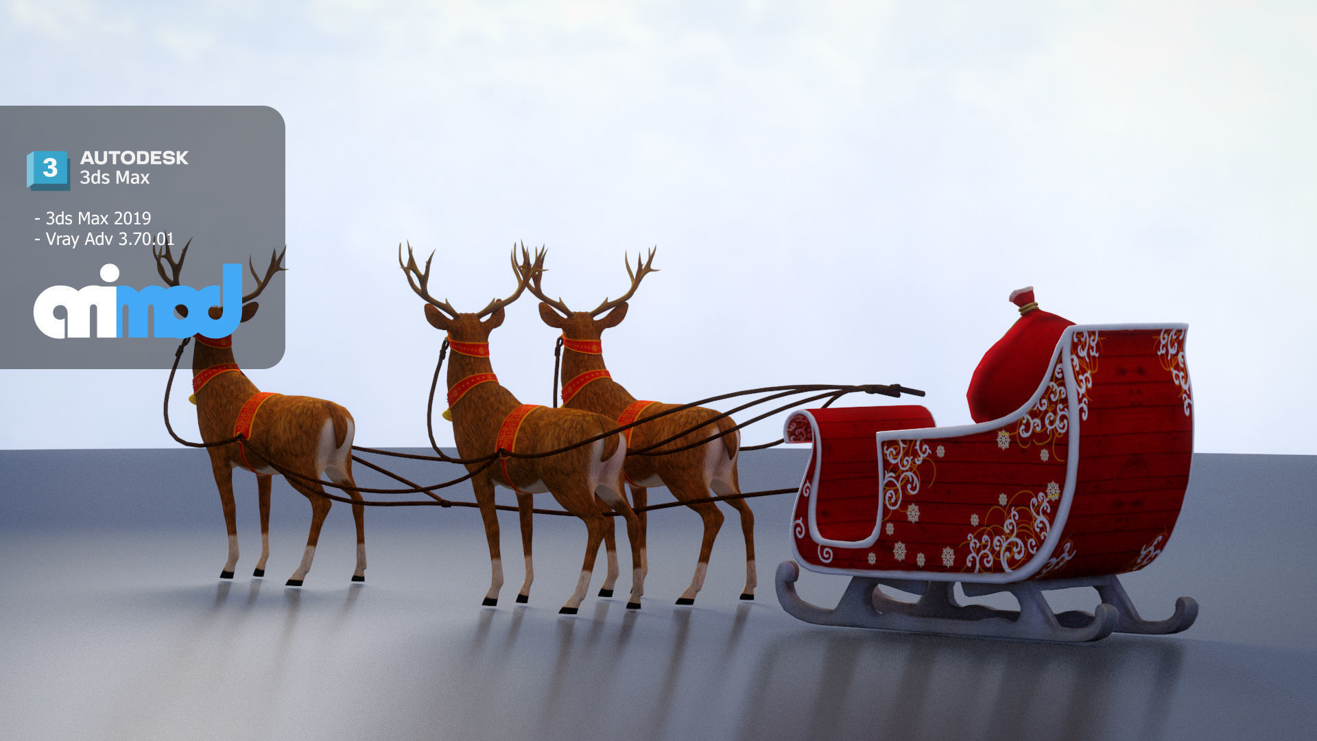 Sleigh 3D model_4