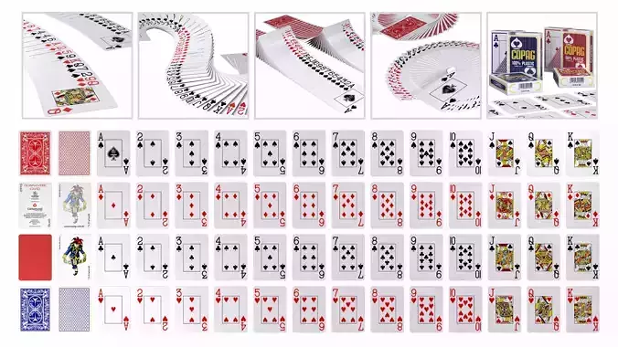 Playing Poker cards set