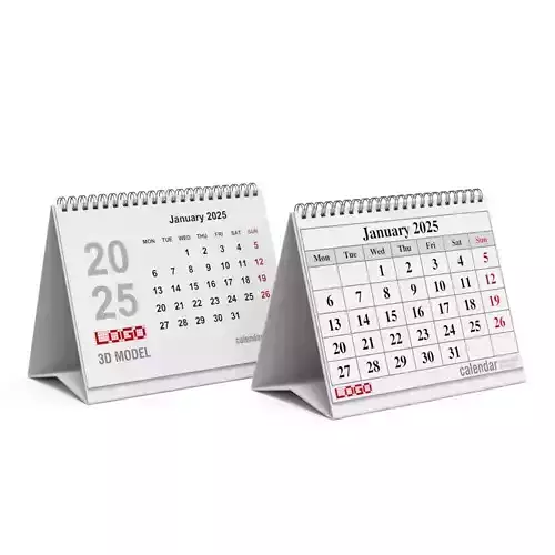 Animated Desk Calendar 3D model