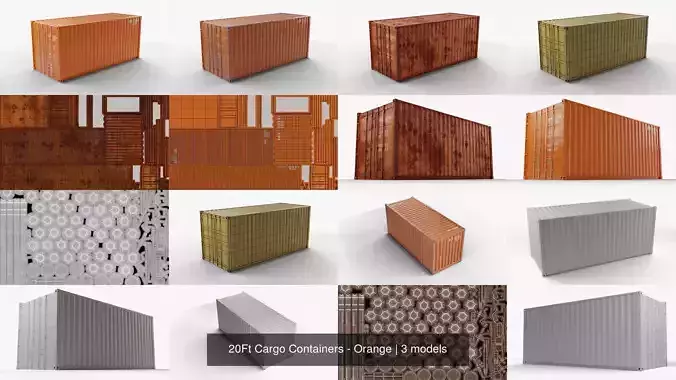 20Ft Cargo Containers - Orange